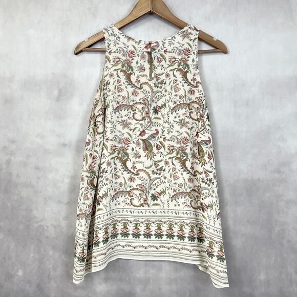 Max Studio Womens Sleeveless Top Sz Small Floral Boho Summer‎ Cottagecore Dainty - Picture 4 of 10